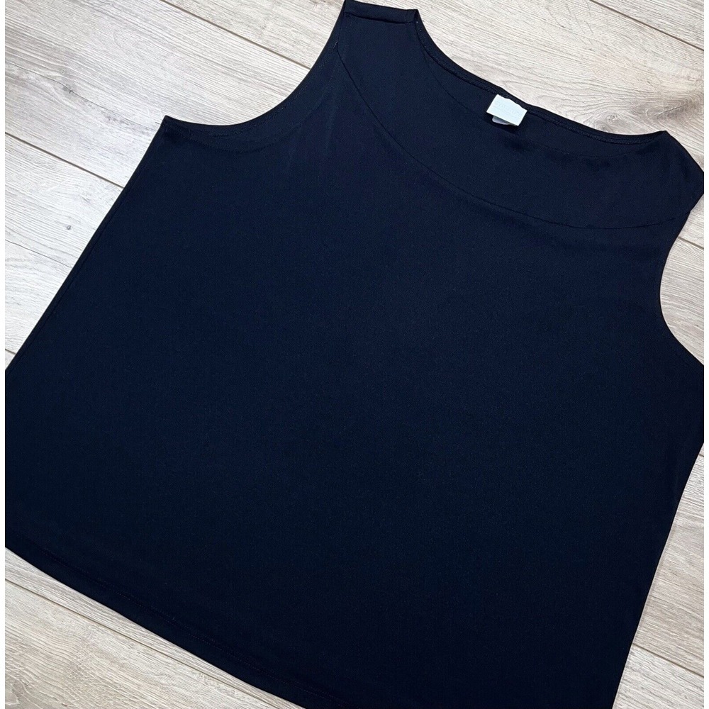 Black Tank Top Size 18/20 Studio C Plus Sleeveless Basic Casual Top